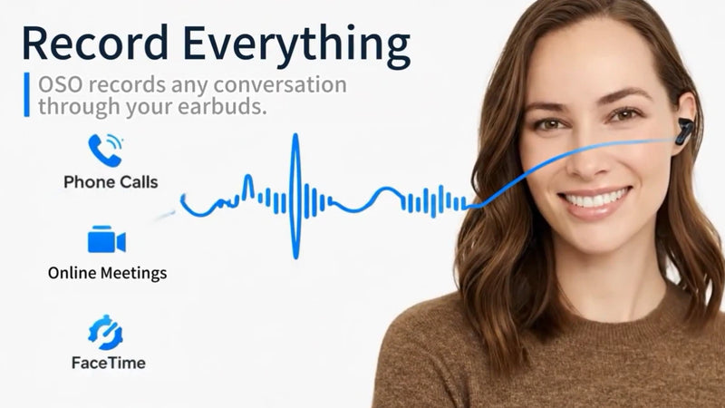 How to use OSO AI Earbuds to record everything with model?
