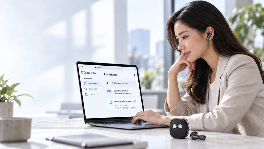 OSO AI agent on a laptop