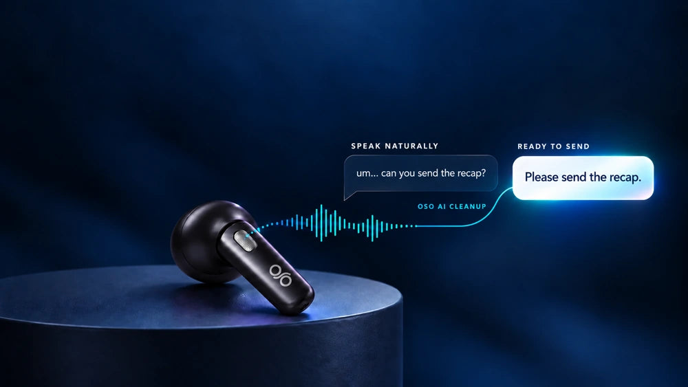 Voice Keyboard with OSO earbuds