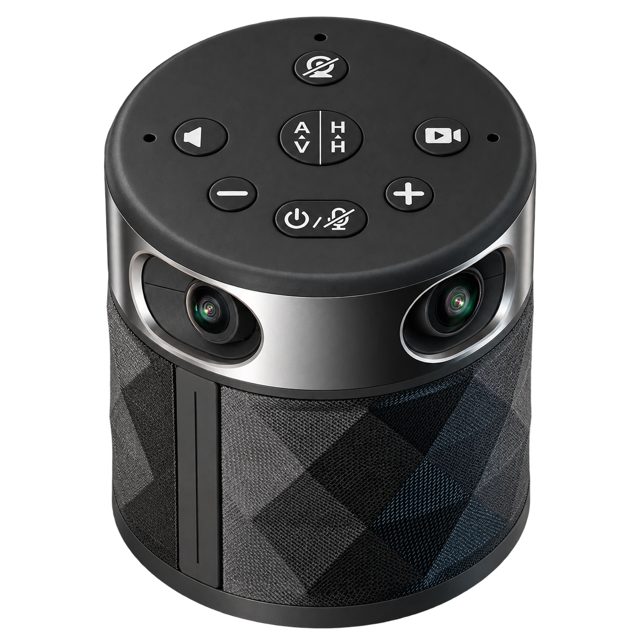 Angled three-quarter view of PANOCORE 360 Classic showing top controls and camera body with no Bluetooth marking